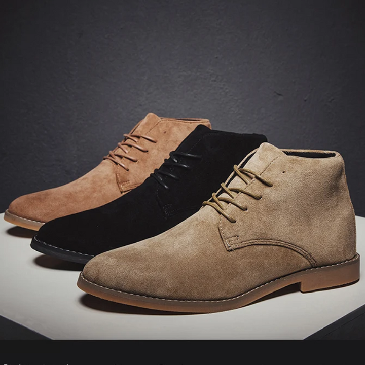 Bequeme Chukka Boots Herren aus Wildleder, Klassische Stiefeletten