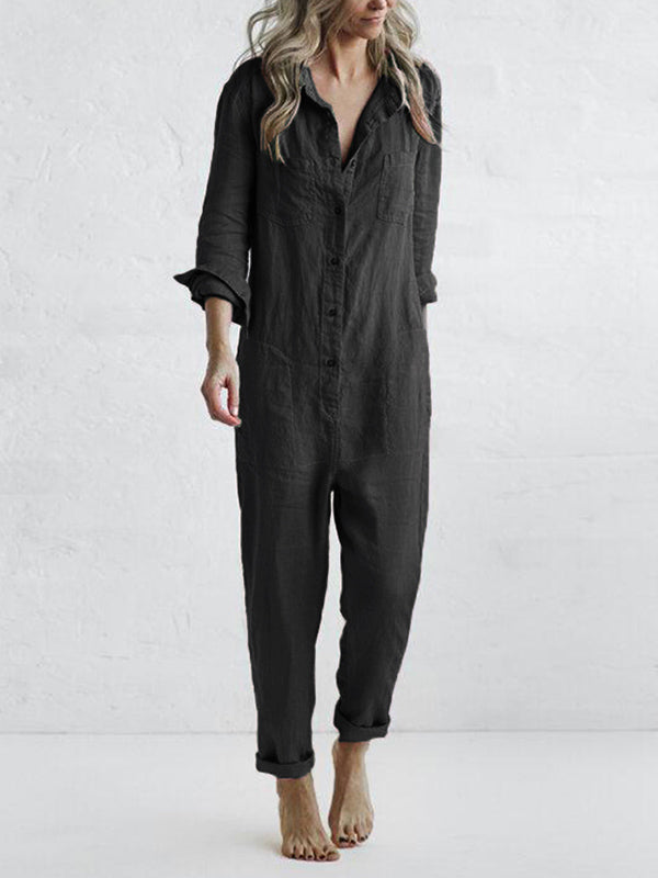 Lässiger langärmeliger Jumpsuit