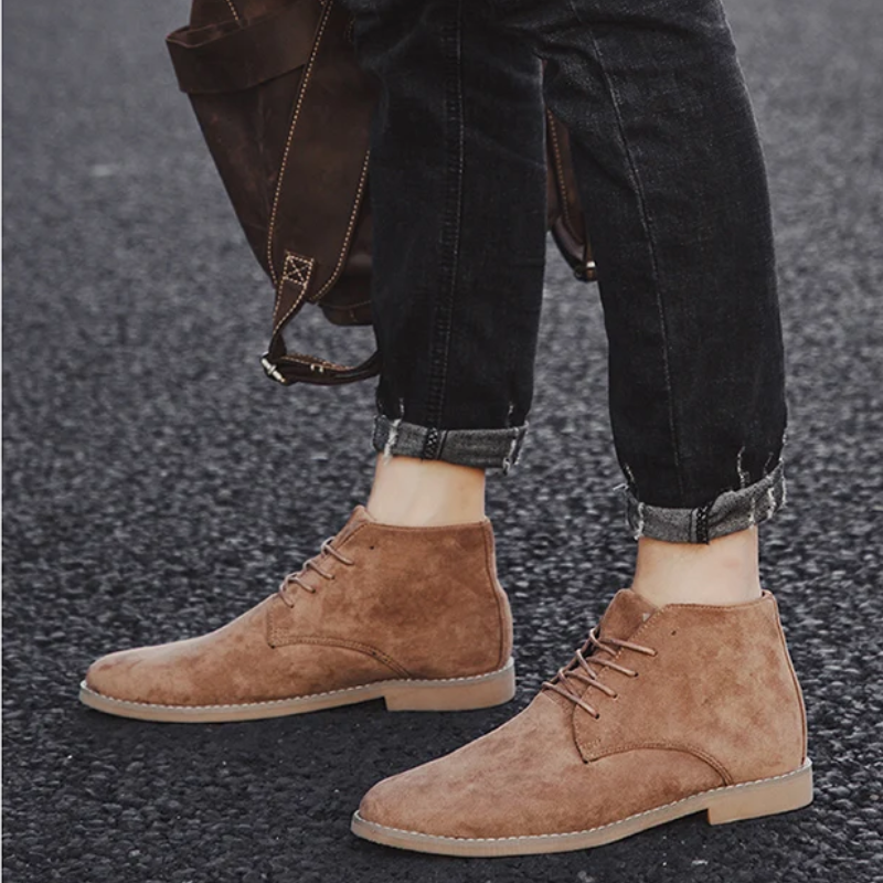 Bequeme Chukka Boots Herren aus Wildleder, Klassische Stiefeletten