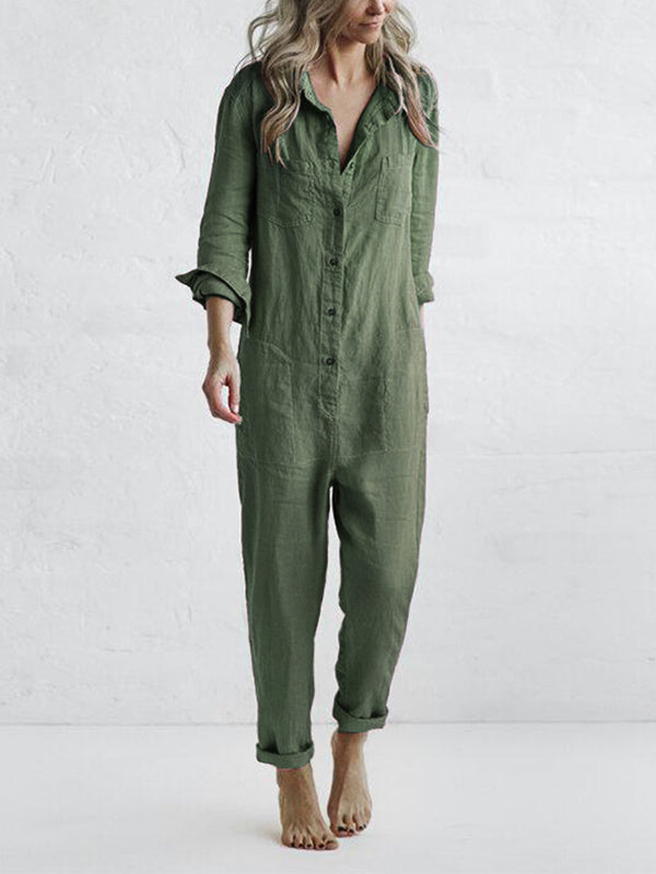 Lässiger langärmeliger Jumpsuit