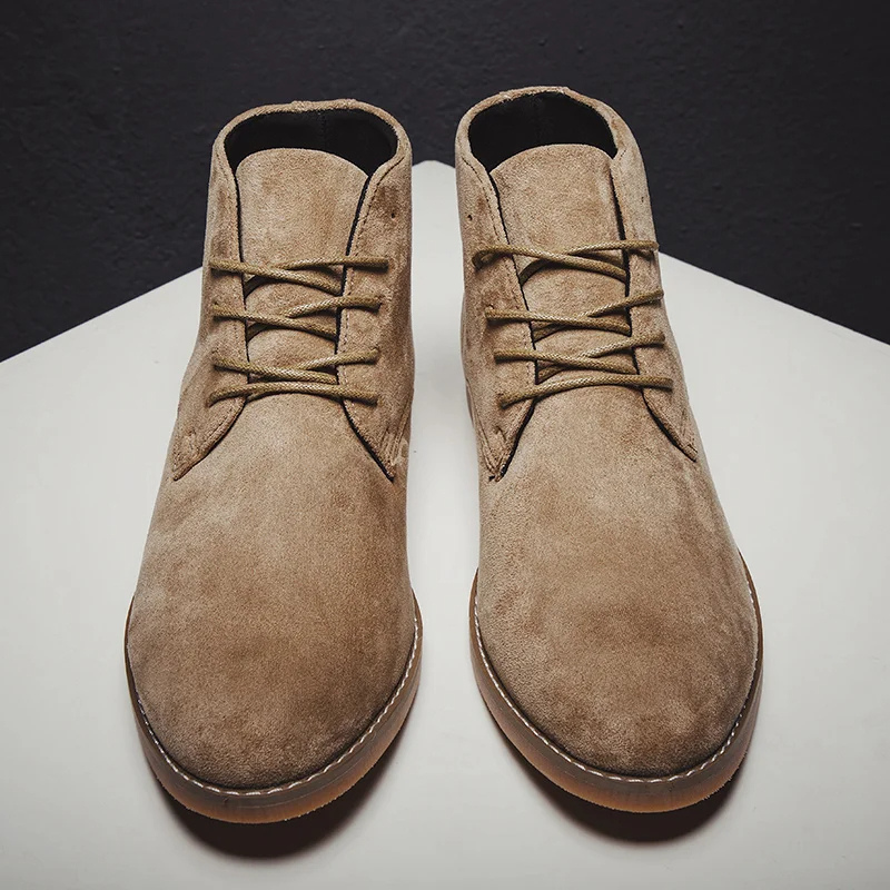 Bequeme Chukka Boots Herren aus Wildleder, Klassische Stiefeletten