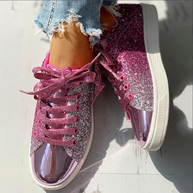 Glitzernde Damenschuhe