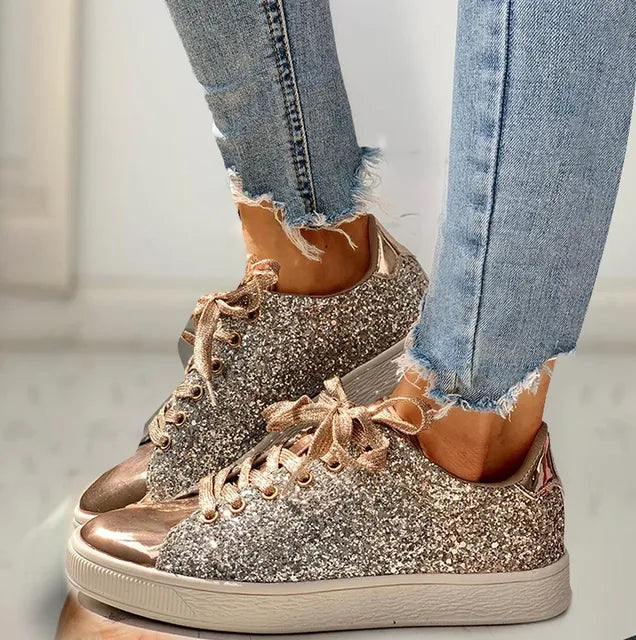 Glitzernde Damenschuhe