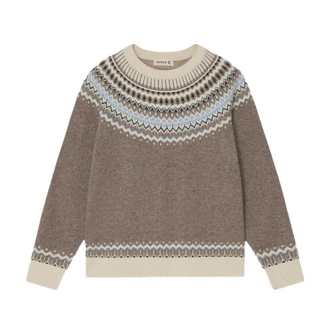 Vintage-inspirierter Norweger-Pullover