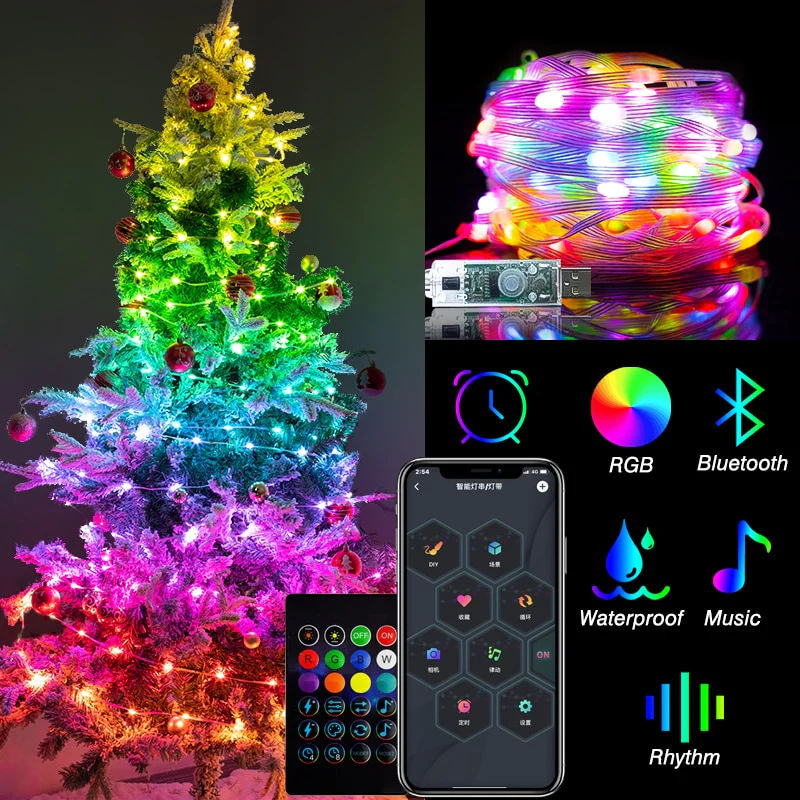 Weihnachtsbaum RGB Lichter Smart Bluetooth Steuerung