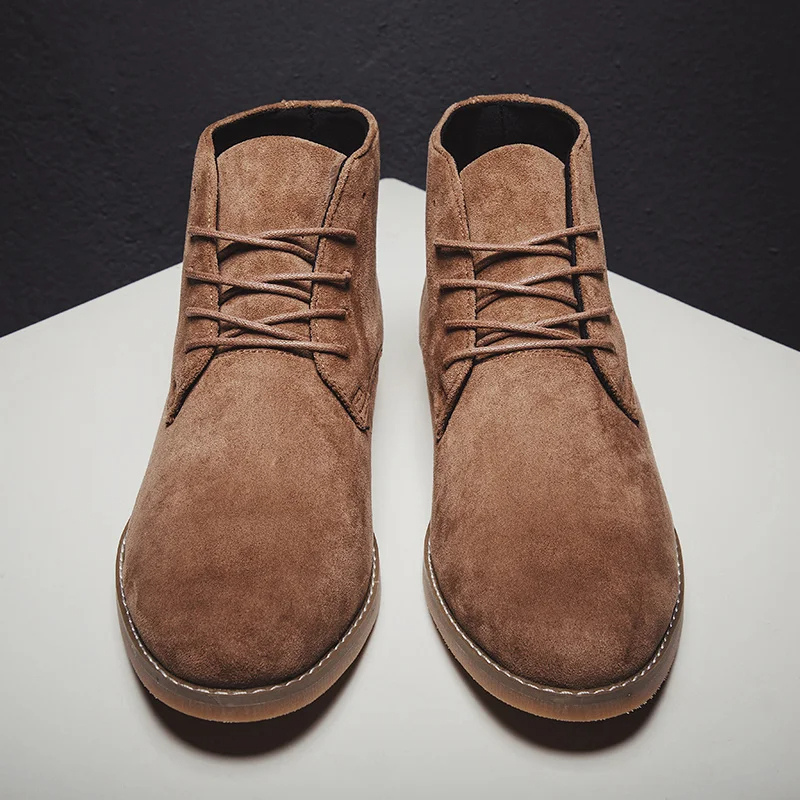 Bequeme Chukka Boots Herren aus Wildleder, Klassische Stiefeletten