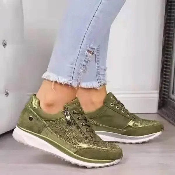 Trendig Pailletten-Keilsneakers für Frauen