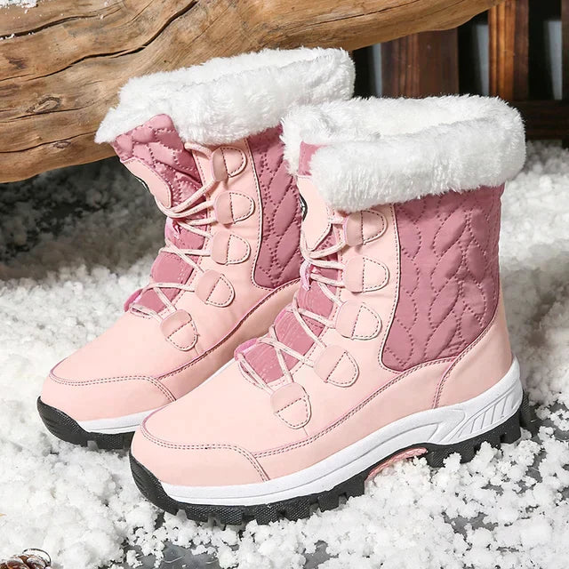 Damen - Klassische Schneestiefel - Wasserdichtes Material für Winter - Bequeme und stilvolle Winterstiefel