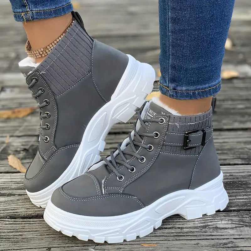 Damen - Winterstiefel - Warmes Material - Bequeme und Stylische Schuhe für kalte Tage