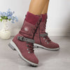 Damen - Thermo-Stiefel - Elegante Gestrickte Optik - Warm und Stilvoll für den Winter