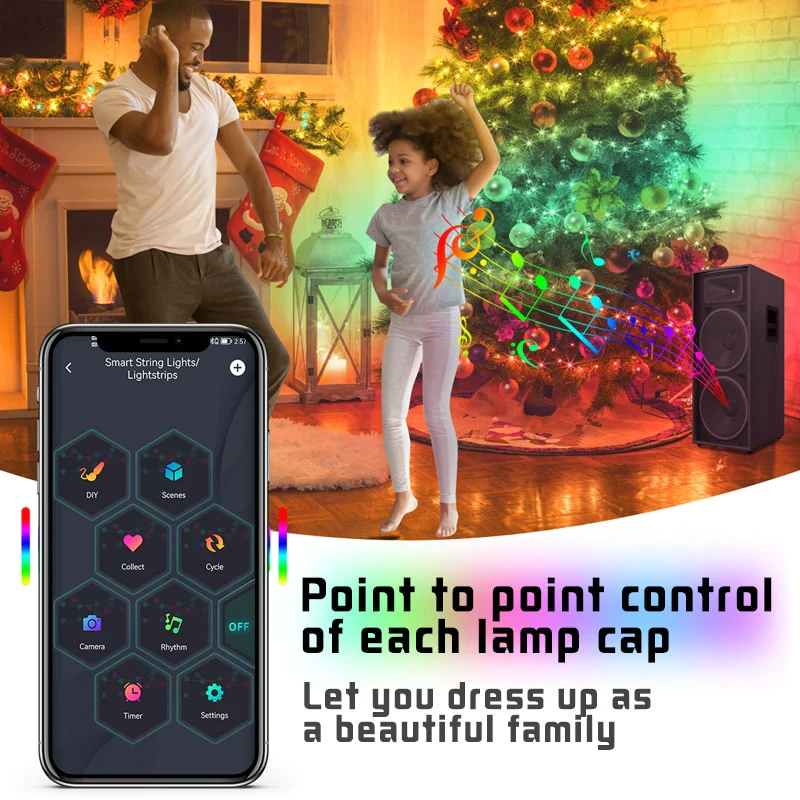 Weihnachtsbaum RGB Lichter Smart Bluetooth Steuerung