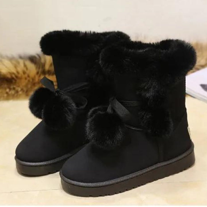 Elegante Winterstiefel mit Pompom-Verzierung