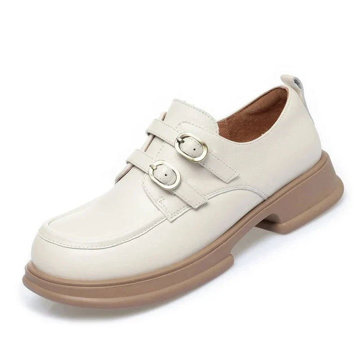 Loafer Britischen Stil mit Doppel-Schnalle und Plateau