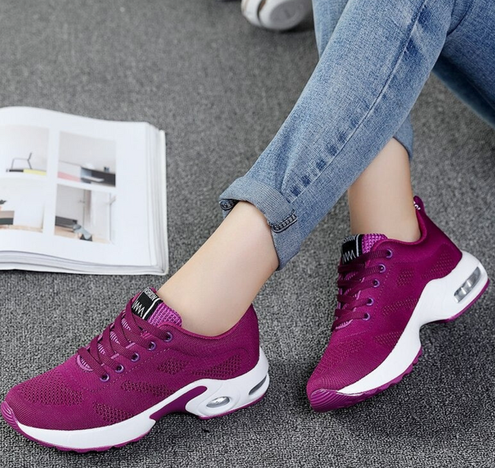 Damen - Sport-Sneaker - Leichte, atmungsaktive Schuhe mit Air-Cushion-Sohle - Ideal für Casual und Running