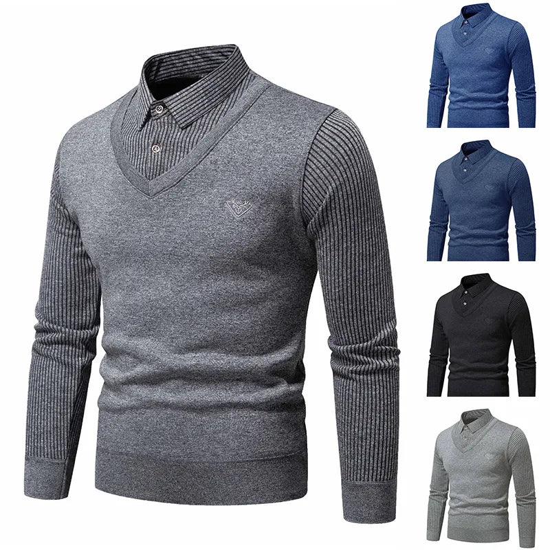 Zweiteiliger Pullover mit Fleece