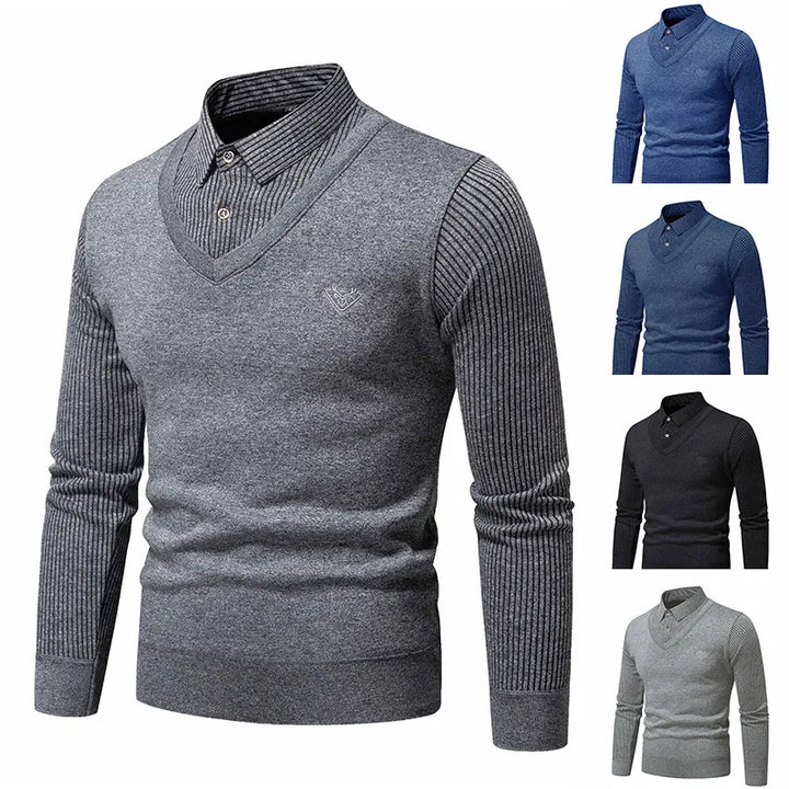 Zweiteiliger Pullover mit Fleece