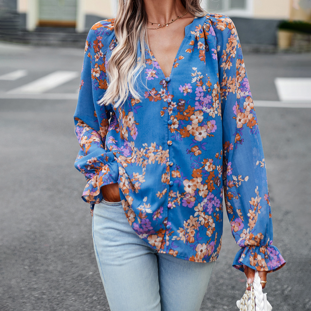 Elegante Blumenbluse