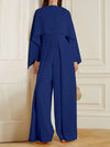 Jumpsuit in Unifarbe mit weitem Bein