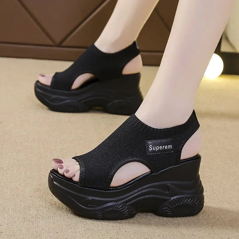 Damen Sommerkeil Sandalen