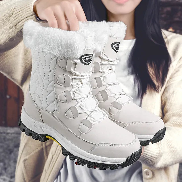 Damen - Klassische Schneestiefel - Wasserabweisend und Warm - Perfekt für Winterabenteuer