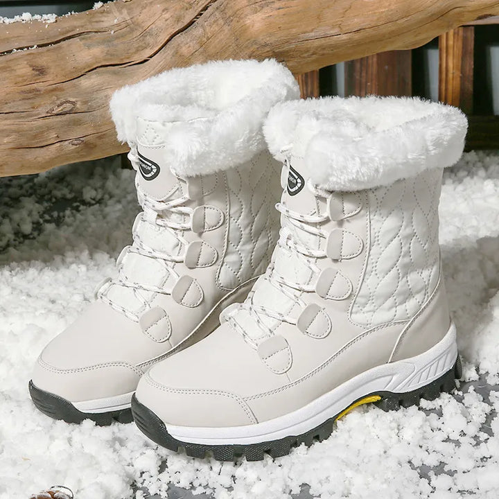 Damen - Klassische Schneestiefel - Wasserabweisend und Warm - Perfekt für Winterabenteuer