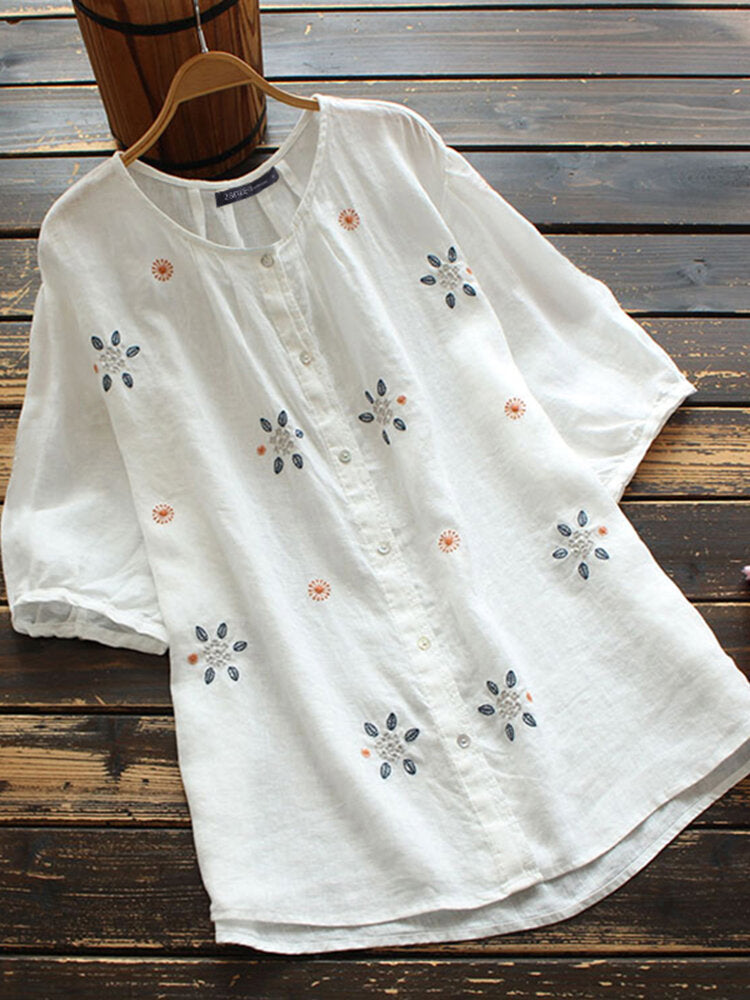 Elegante Blumenmuster Bluse