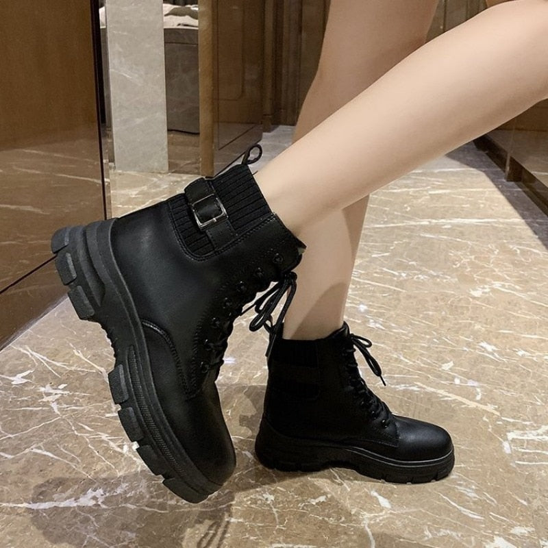 Bequeme Damen Stiefeletten - Weiche runde Ankle Boots für stilbewusste Frauen