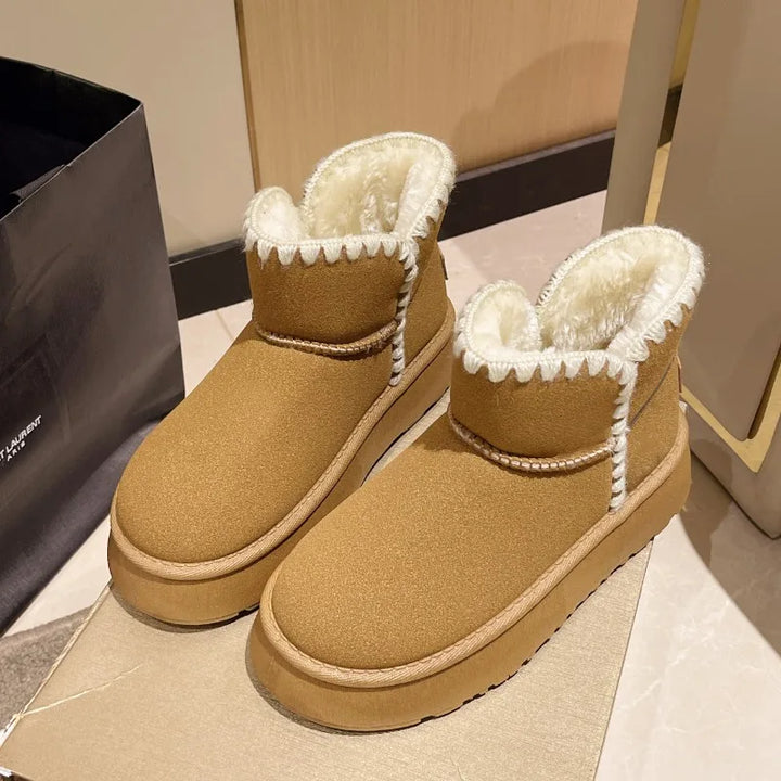 Damen - Schneestiefel - Winterfest - Wasserdichtes Material - Bequeme und Stilvolle Schneeschuhe für kalte Tage