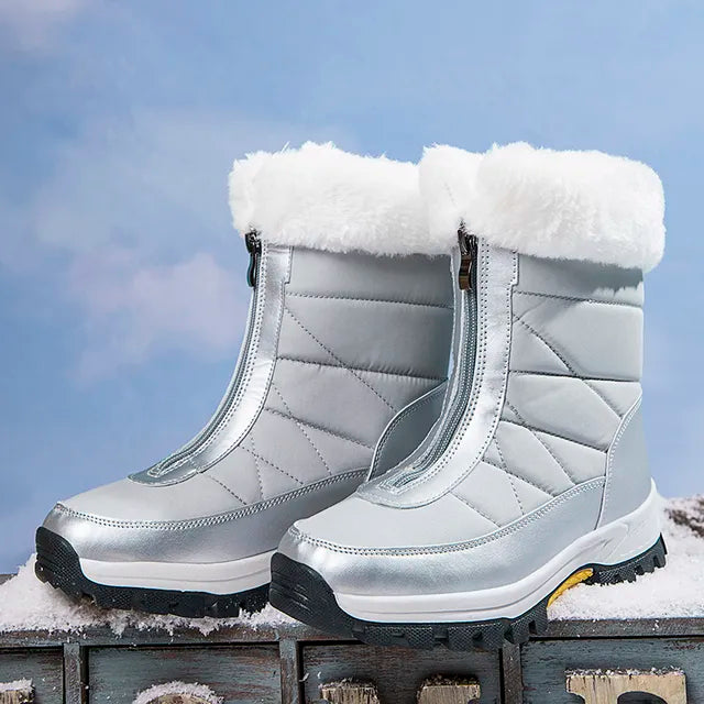 Damen - Winterschneestiefel - Wasserdichtes Material - Bequeme Winterstiefel für kalte Tage