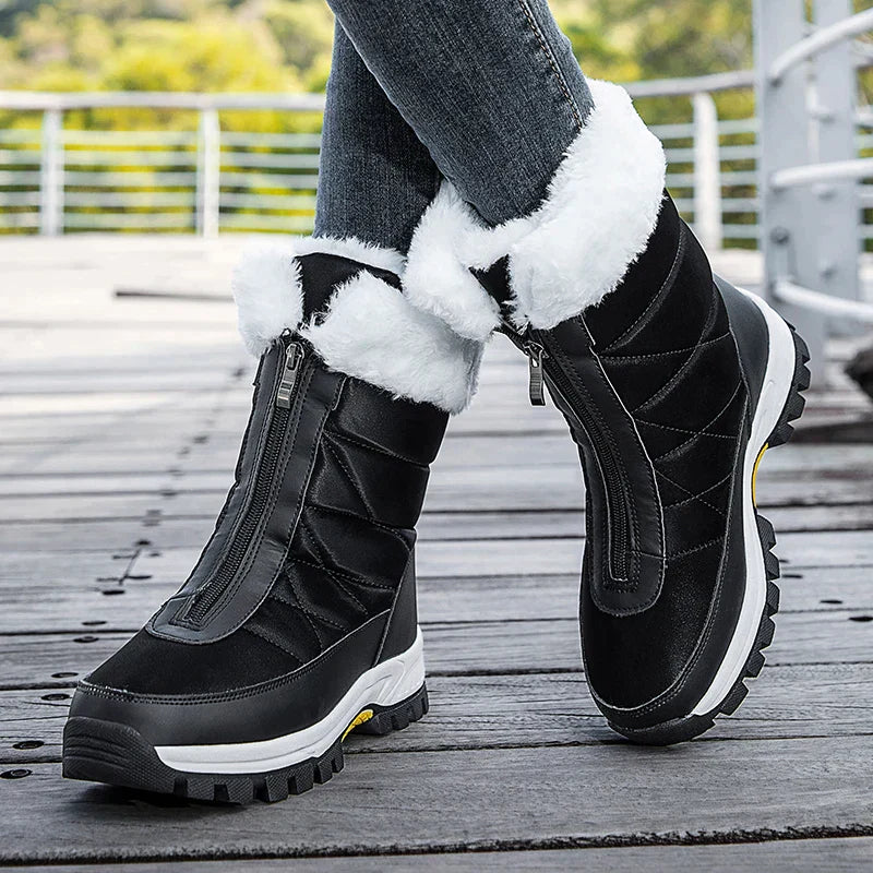 Damen - Winterschneestiefel - Wasserdichtes Material - Bequeme Winterstiefel für kalte Tage