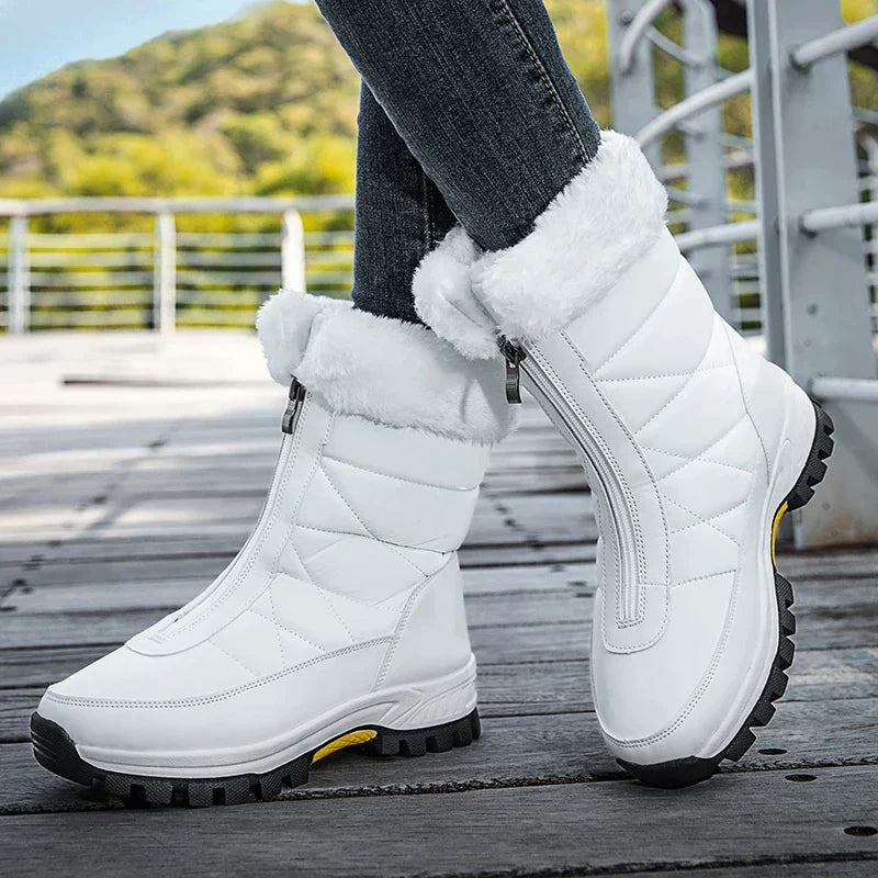 Damen - Winterschneestiefel - Wasserdichtes Material - Bequeme Winterstiefel für kalte Tage