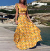 Sexy zweiteiliges Sommerkleid mit Boho-Print