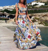 Sexy zweiteiliges Sommerkleid mit Boho-Print