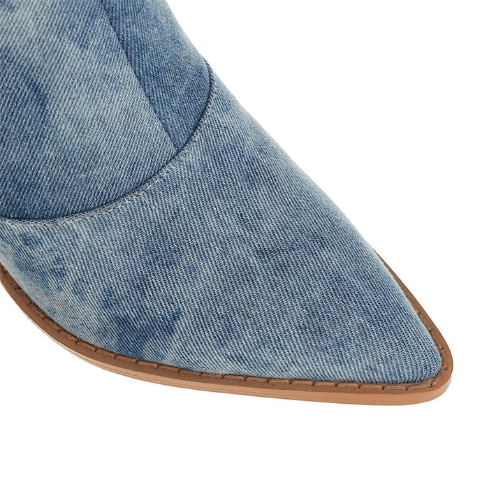 Dames - Cowboylaarzen - Denim - Stijlvolle en Comfortabele Boots voor Fashionista's