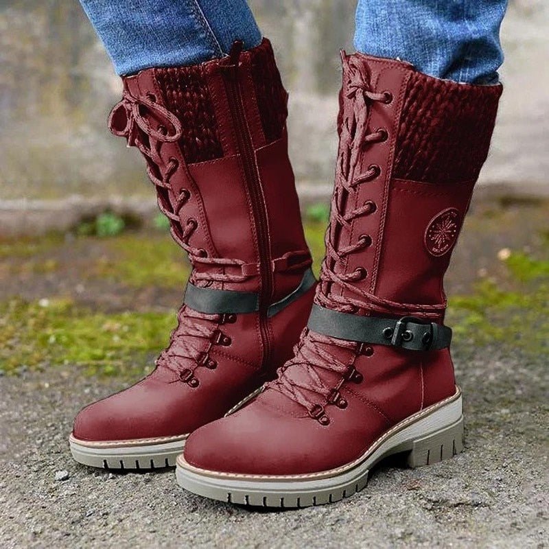 Damen - Stiefel - Bequeme Damenstiefel mit rutschfester Sohle - Modische und praktische Schuhe für jeden Anlass