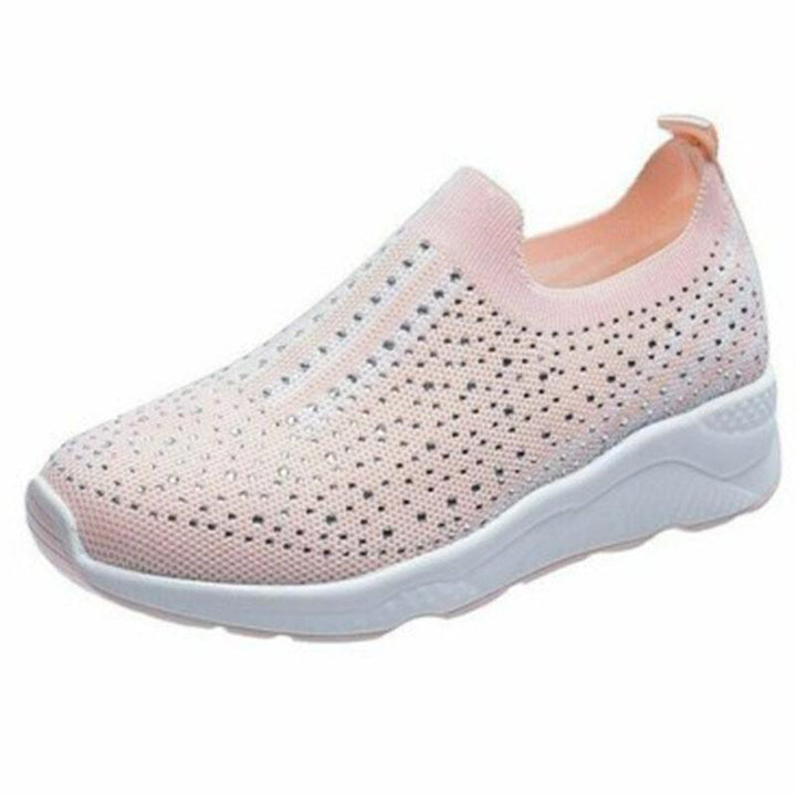 Damen Slip-On Strass Schuhe