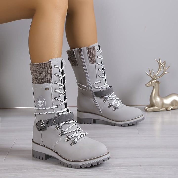 Elegante Gestrickte Thermo-Stiefel