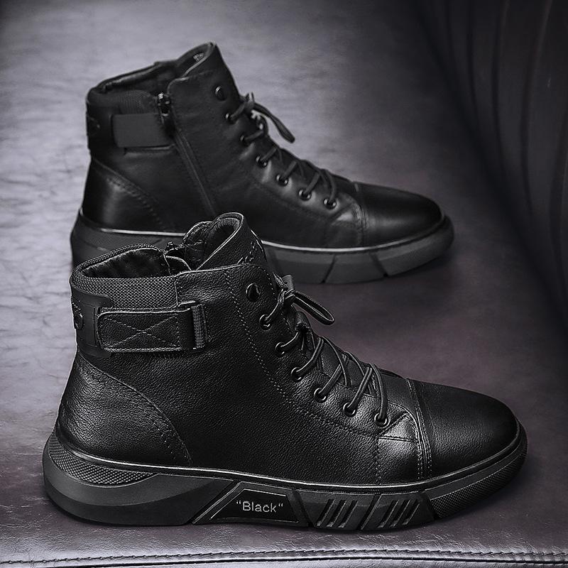 Herren - Robuste Schuhe - Robustes Leder - Freizeit- und Outdoor-Freizeitschuhe