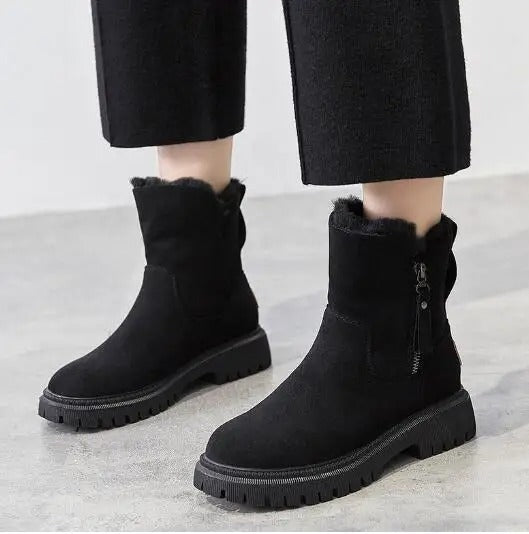 Damen - Schneestiefel - Warmes Material - Komfortable Winterstiefel für Stil und Wärme