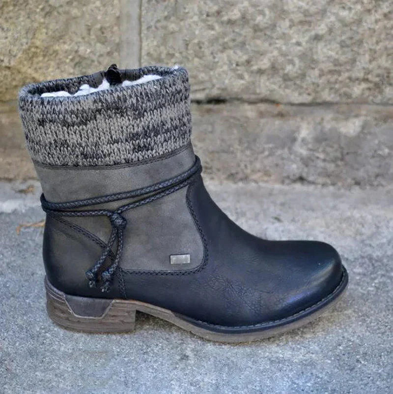 Damen - Lederstiefeletten - Elegante Herbstboots aus hochwertigem Leder - Stylische Schuhe für jeden Anlass