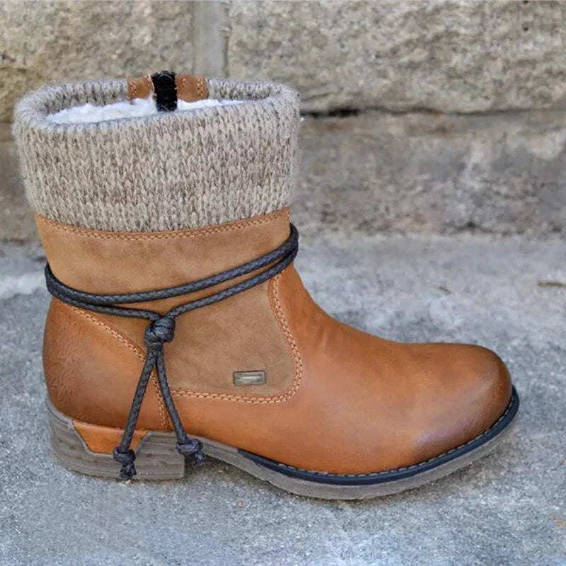 Damen - Lederstiefeletten - Elegante Herbstboots aus hochwertigem Leder - Stylische Schuhe für jeden Anlass