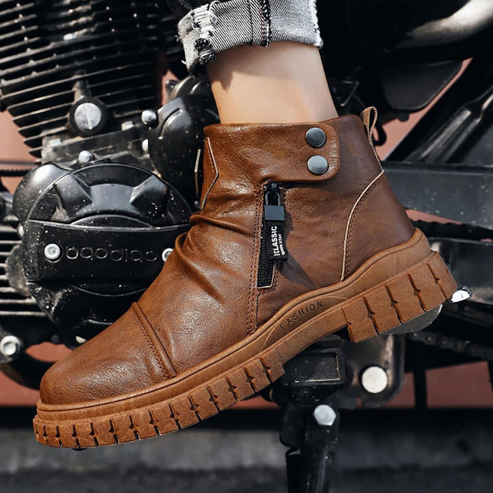 Klassische Leder-Westernstiefel