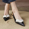 Slingback-Pumps mit spitzer Kappe